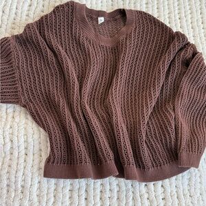 Old Navy Chocolate Brown Crew Neck Sweater